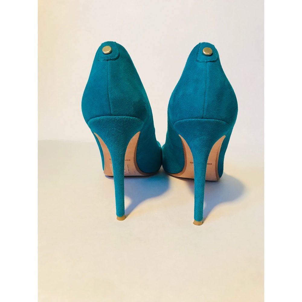 Cosmoparis Turquoise Suede Leather Heel - Picture 6 of 8
